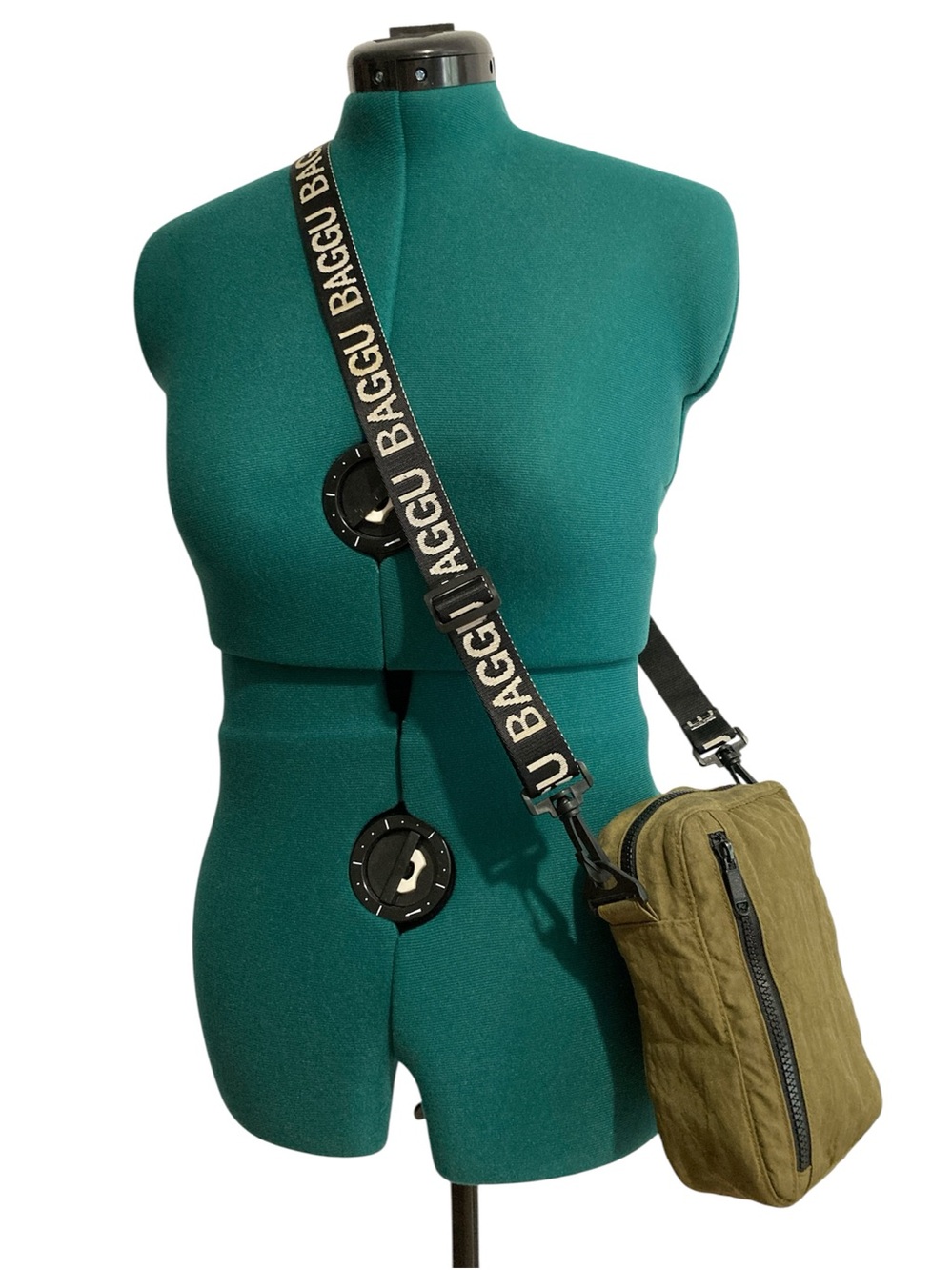 BAGGU Kelp Nylon Sport Crossbody with Discontinued OG Strap
